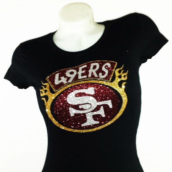 Unbranded Tops - San Francisco Black Fitted Spandex Tee.